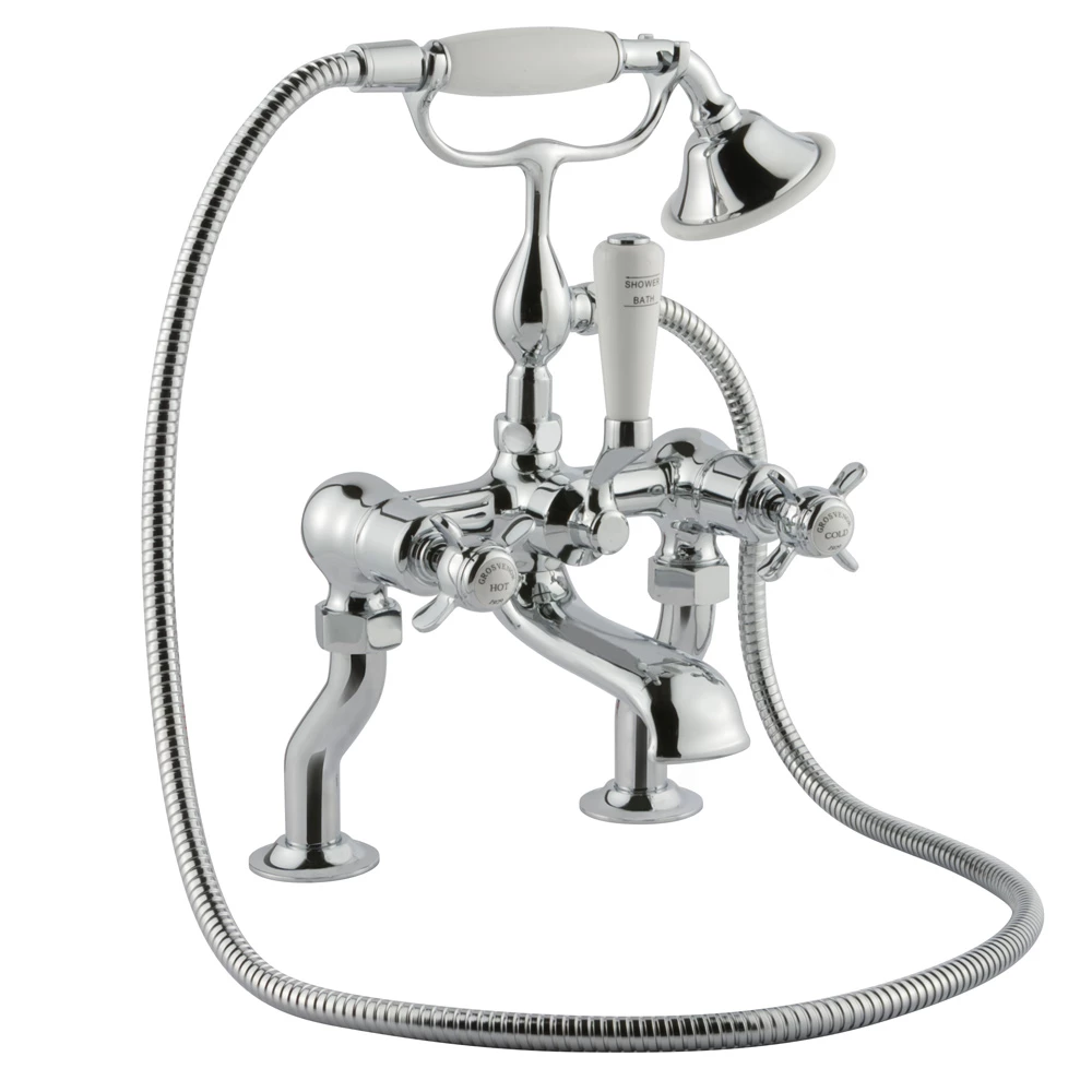 Butler & Rose Caledonia Pinch Bath Shower Mixer With Shower Kit - Chrome 5 Butler & Rose Caledonia Pinch Bath Shower Mixer With Shower Kit - Chrome - Image 3