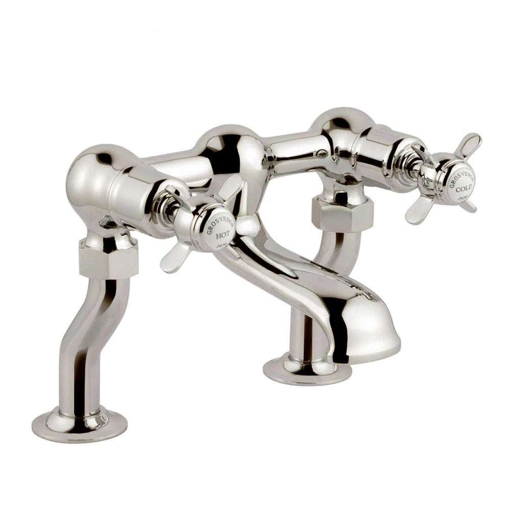 Butler & Rose Caledonia Pinch Floorstanding Bath Filler - Nickel 4 Butler & Rose Caledonia Pinch Floorstanding Bath Filler - Nickel - Image 2