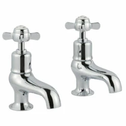 Butler & Rose Caledonia Pinch Bath Pillar Taps - Chrome