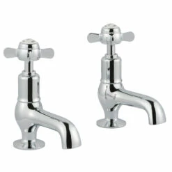 Butler & Rose Caledonia Pinch Cloakroom Basin Pillar Taps - Chrome