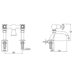 Butler & Rose Caledonia Pinch Deck Mounted Bath Filler - Chrome 7 Butler & Rose Caledonia Pinch Deck Mounted Bath Filler - Chrome -TAP WAREHOUSE Shop butler rose caledonia pinch deck bath filler tech