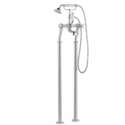 Butler & Rose Caledonia Pinch Floorstanding Bath Shower Mixer With Shower Kit - Chrome -TAP WAREHOUSE Shop butler rose caledonia pinch floor bathshower mixer