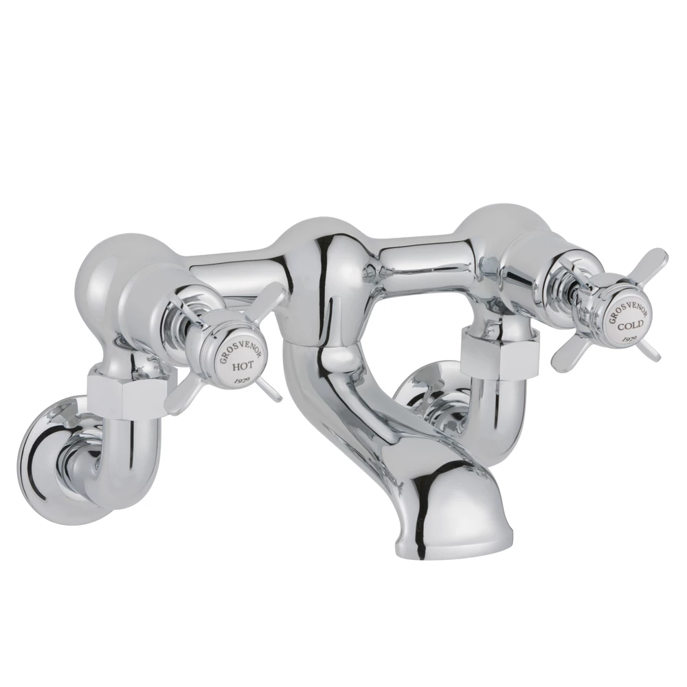 Butler & Rose Caledonia Pinch Wall Mounted Bath Filler - Nickel 3 Butler & Rose Caledonia Pinch Wall Mounted Bath Filler - Nickel