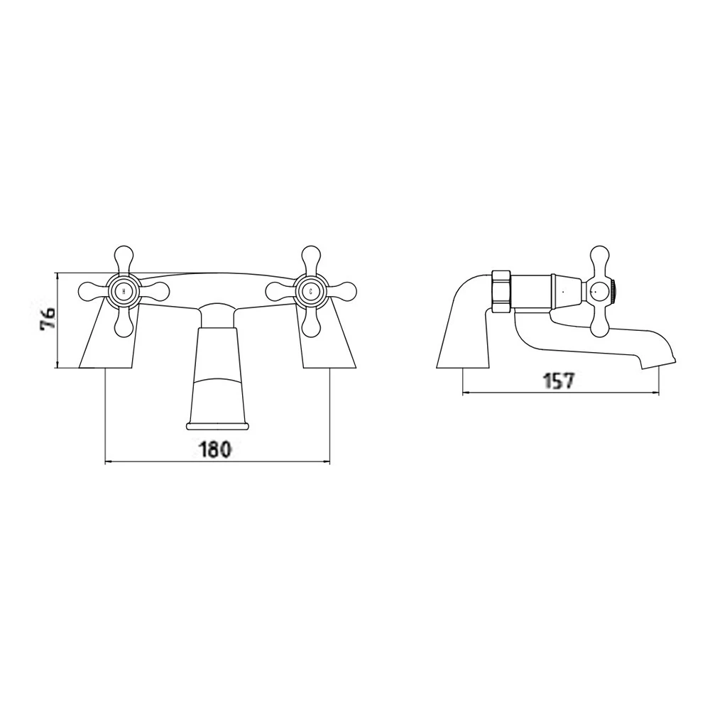 Butler & Rose Carlton Deck Mounted Bath Filler 4 Butler & Rose Carlton Deck Mounted Bath Filler - Image 2