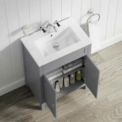 Butler & Rose Catherine Traditional 600mm Floorstanding Vanity Unit With Basin - Shadow Grey 26 Butler & Rose Catherine Traditional 600mm Floorstanding Vanity Unit With Basin - Shadow Grey -TAP WAREHOUSE Shop butler rose catherine 1th ceramic basin grey unit