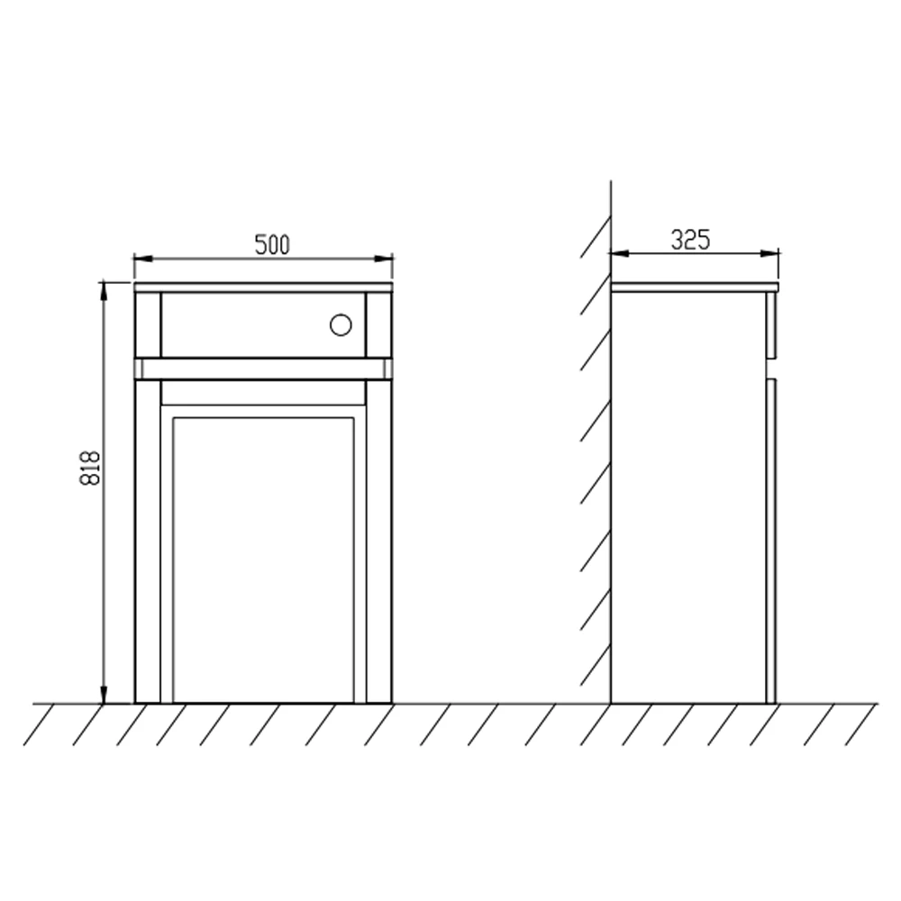 Butler & Rose Darcy 500mm Back To Wall Toilet Unit - Chalk White 12 Butler & Rose Darcy 500mm Back To Wall Toilet Unit - Chalk White - Image 10