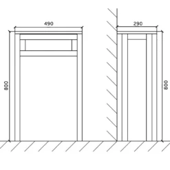 Butler & Rose Catherine 500mm Back To Wall Toilet Unit - Shadow Grey 23 Butler & Rose Catherine 500mm Back To Wall Toilet Unit - Shadow Grey -TAP WAREHOUSE Shop butler rose catherine 500 wc unit tech drawing