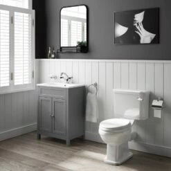 Butler & Rose Catherine Traditional 600mm Floorstanding Vanity Unit With Basin - Shadow Grey 23 Butler & Rose Catherine Traditional 600mm Floorstanding Vanity Unit With Basin - Shadow Grey -TAP WAREHOUSE Shop butler rose catherine bathroom suite
