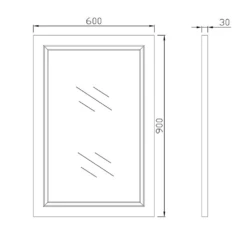 Butler & Rose Mirror With Spa Grey Frame - 900 X 600mm 13 Butler & Rose Mirror With Spa Grey Frame - 900 X 600mm -TAP WAREHOUSE Shop butler rose charlotte mirror 900x600mm tech