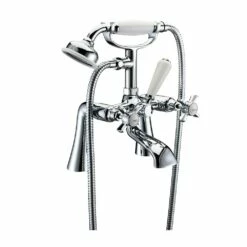 Butler & Rose Loretta Traditional Bath Shower Mixer With Handset Kit -TAP WAREHOUSE Shop butler rose loretta deck bath shower mixer