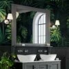 Butler & Rose Mirror With Shelf & Spa Grey Frame - 1200 X 1400mm 1 Butler & Rose Mirror With Shelf & Spa Grey Frame - 1200 X 1400mm -TAP WAREHOUSE Shop butler rose mirror shelf 1200x1400 spa grey lifestyle1