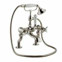Butler & Rose Caledonia Pinch Floorstanding Bath Shower Mixer With Shower Kit - Chrome -TAP WAREHOUSE Shop butler rose pinch bath and shower mixer kit nickel5B15D5B15D