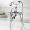Butler & Rose Caledonia Pinch Bath Shower Mixer With Shower Kit - Chrome -TAP WAREHOUSE Shop butler rose pinch deck bath shower mixer and kit