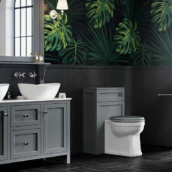Butler & Rose 500mm Back To Wall Toilet Unit - Dovetail Grey 13 Butler & Rose 500mm Back To Wall Toilet Unit - Dovetail Grey -TAP WAREHOUSE Shop butler rose wc unit spa grey lifestyle 1