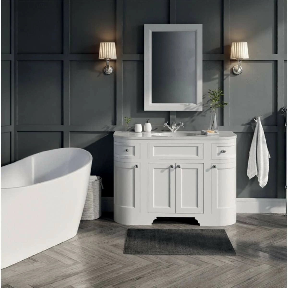 Butler & Rose Mirror With Spa Grey Frame - 900 X 600mm 6 Butler & Rose Mirror With Spa Grey Frame - 900 X 600mm - Image 4