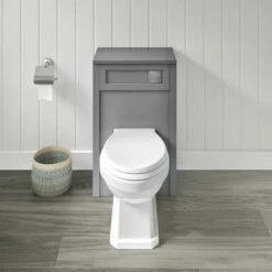 Butler & Rose Catherine 500mm Back To Wall Toilet Unit - Shadow Grey 19 Butler & Rose Catherine 500mm Back To Wall Toilet Unit - Shadow Grey -TAP WAREHOUSE Shop butlerandrose catherine wc unit tailoredgrey lifestyle1