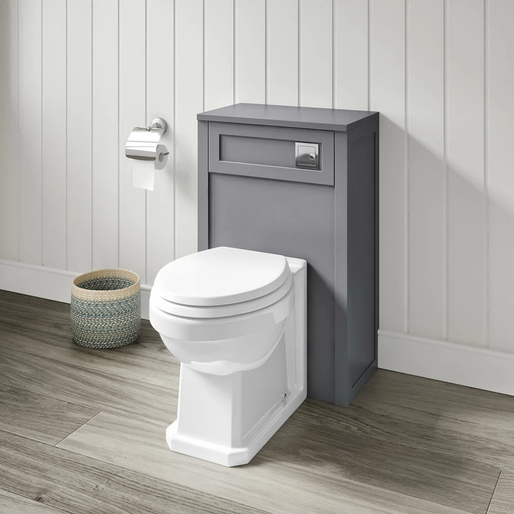 Butler & Rose Catherine 500mm Back To Wall Toilet Unit - Shadow Grey 4 Butler & Rose Catherine 500mm Back To Wall Toilet Unit - Shadow Grey - Image 2