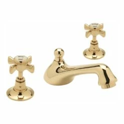 Sagittarius Churchman 3H Basin With Pop-Up Waste - Gold