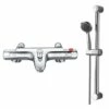 Clara Thermostatic Bath Shower Mixer & Slide Rail Kit 2 Clara Thermostatic Bath Shower Mixer & Slide Rail Kit -TAP WAREHOUSE Shop clara thermostatic bath shower mixer rail kit