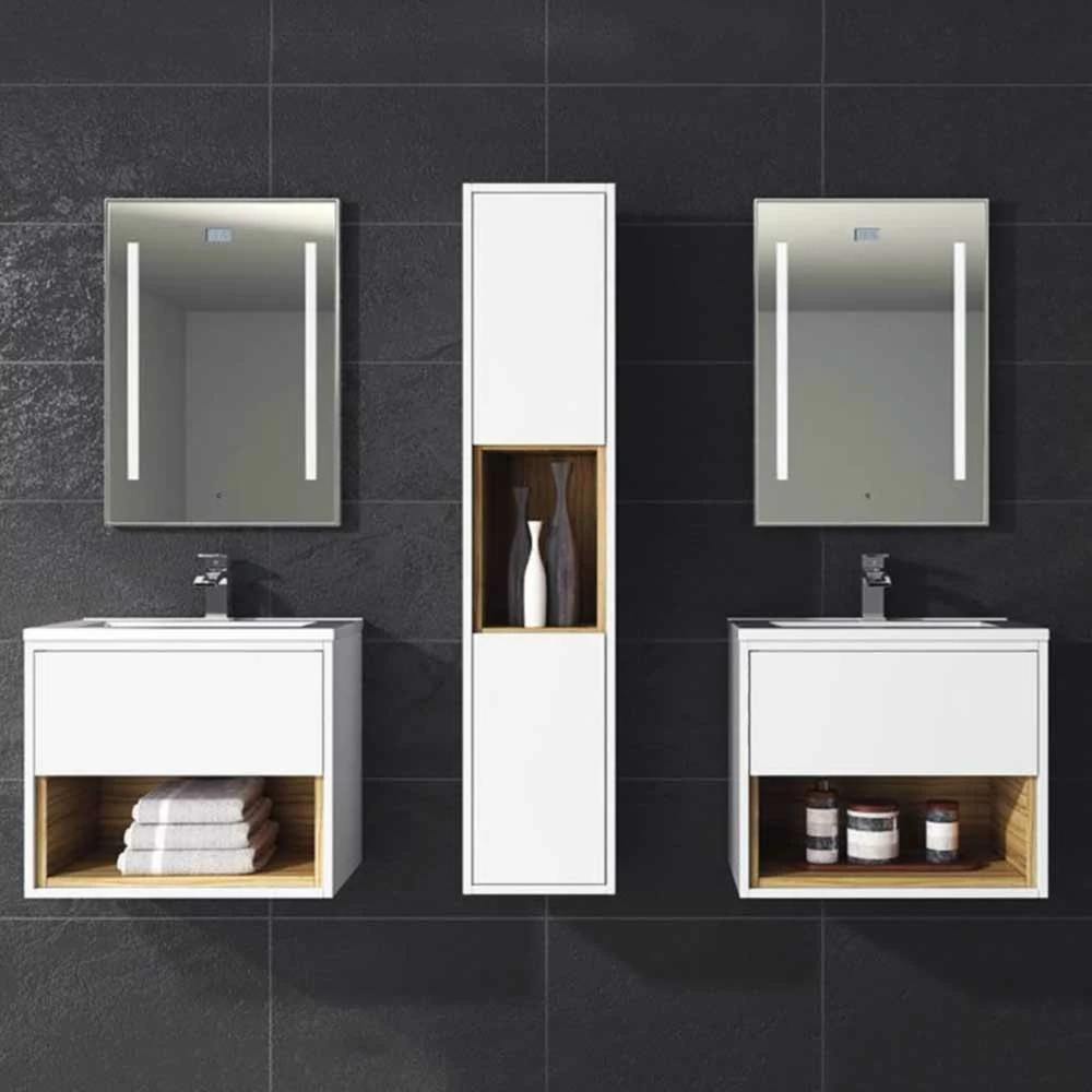 Hudson Reed Coast 500mm Wall Hung Vanity Unit And Basin - White Gloss 4 Hudson Reed Coast 500mm Wall Hung Vanity Unit And Basin - White Gloss - Image 2