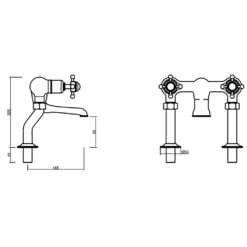 Crosswater Belgravia Crosshead 2 Hole Bath Filler - Chrome 7 Crosswater Belgravia Crosshead 2 Hole Bath Filler - Chrome -TAP WAREHOUSE Shop crosswater belgravia bath filler bl322dc tech