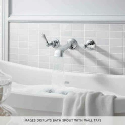 Crosswater Belgravia Wall Mounted Bath Spout - Unlacquered Brass 10 Crosswater Belgravia Wall Mounted Bath Spout - Unlacquered Brass -TAP WAREHOUSE Shop crosswater belgravia bath spout lifestyle banner