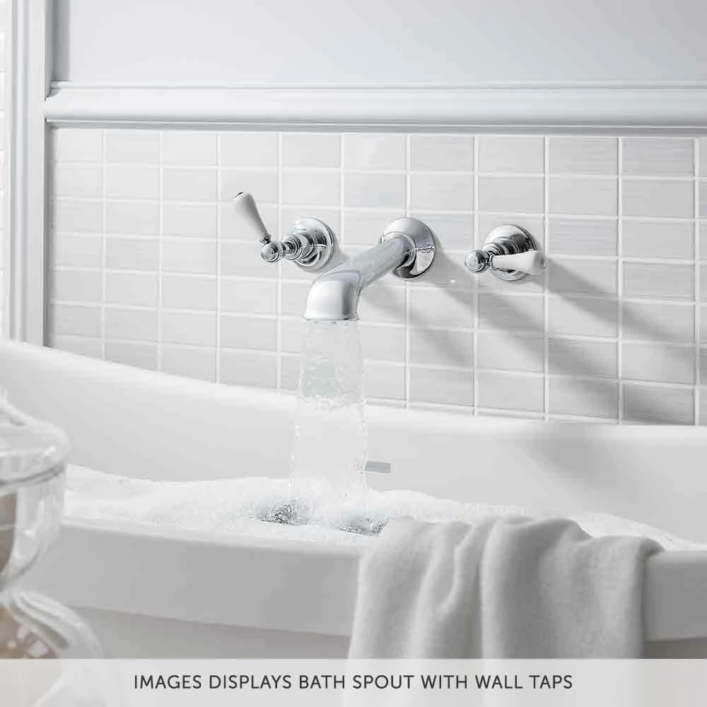 Crosswater Belgravia Wall Mounted Bath Spout - Unlacquered Brass 6 Crosswater Belgravia Wall Mounted Bath Spout - Unlacquered Brass - Image 4