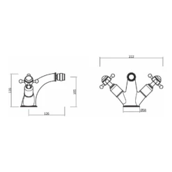 Crosswater Belgravia Crosshead Bidet Mono Mixer 7 Crosswater Belgravia Crosshead Bidet Mono Mixer -TAP WAREHOUSE Shop crosswater belgravia cross bidet tap bl210dpc tech