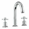 Crosswater Belgravia Crosshead 3 Hole Tall Basin Mixer & Pop-up Waste -TAP WAREHOUSE Shop crosswater belgravia crosshead 3 hole basin mixer
