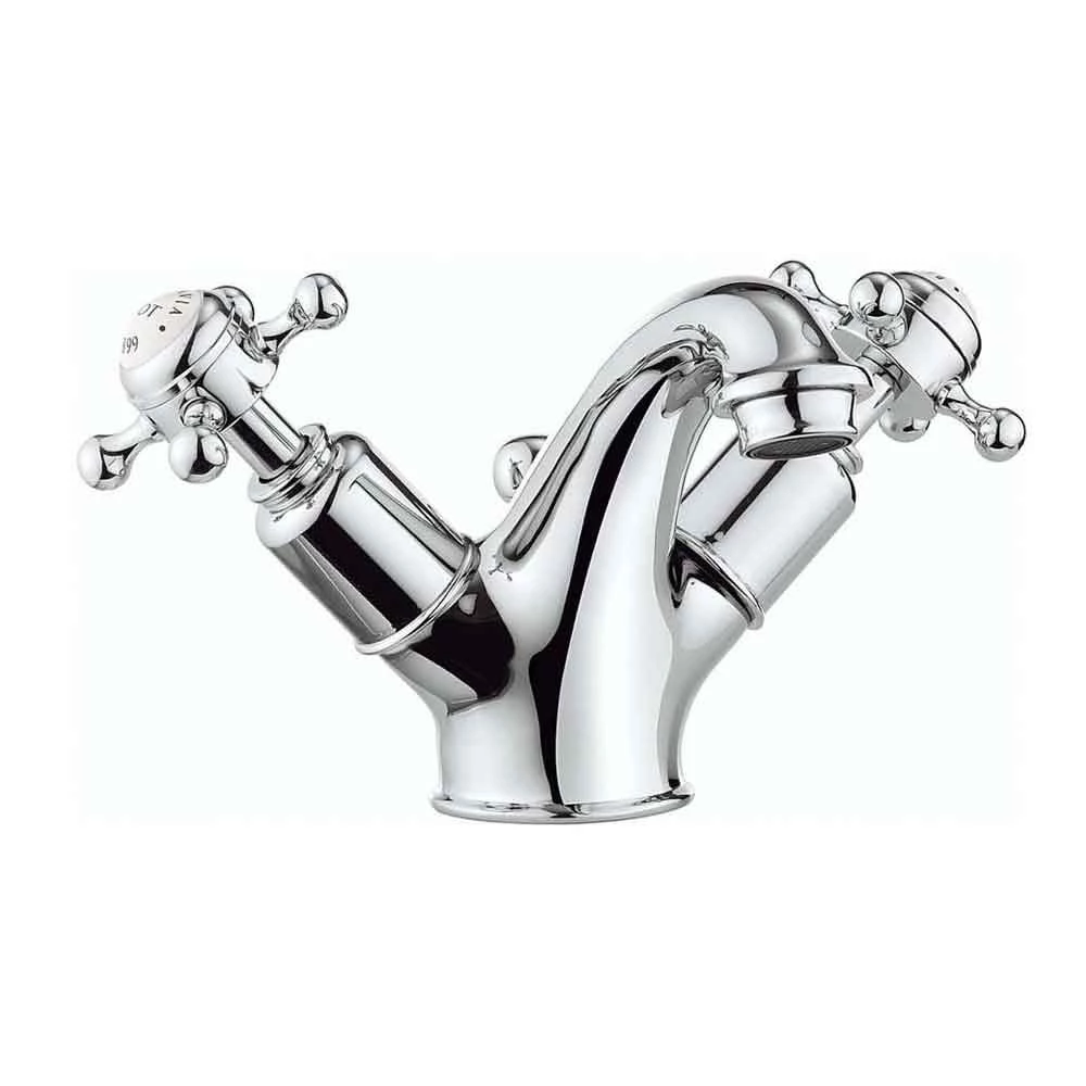 Crosswater Belgravia Crosshead Lux Mono Basin Mixer & Pop Up Waste - Chrome 6 Crosswater Belgravia Crosshead Lux Mono Basin Mixer & Pop Up Waste - Chrome - Image 4