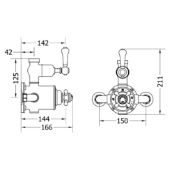 Crosswater Belgravia Multifunction Shower Valve With Slide Rail And Handset And Fixed Shower Head - 8 Inch Nickel Shower Head 25 Crosswater Belgravia Multifunction Shower Valve With Slide Rail And Handset And Fixed Shower Head - 8 Inch Nickel Shower Head -TAP WAREHOUSE Shop crosswater belgravia exposed thermostatic shower valve tech