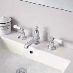 Crosswater Belgravia Lever 3 Hole Basin Mixer With Pop-Up Waste