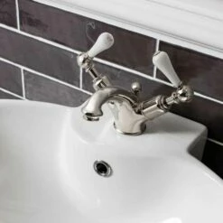 Crosswater Belgravia Twin Lever Mono Basin Mixer & Pop-Up Waste
