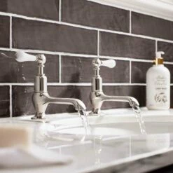 Crosswater Belgravia Lever Long Nose Basin Pillar Taps