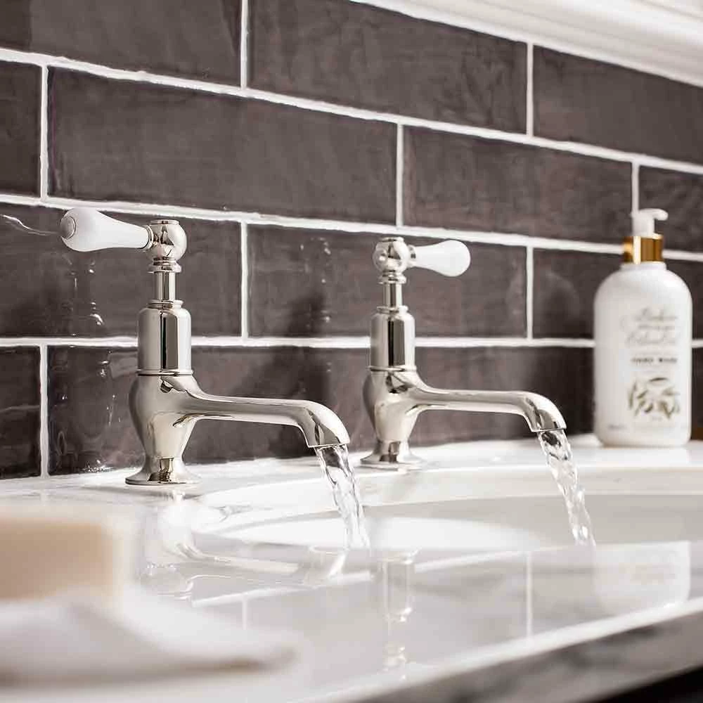 Crosswater Belgravia Lever Long Nose Basin Pillar Taps 3 Crosswater Belgravia Lever Long Nose Basin Pillar Taps