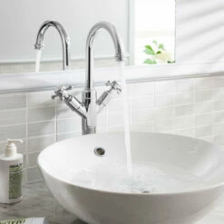 Crosswater Belgravia Crosshead Chrome Tall Monobloc Basin Mixer