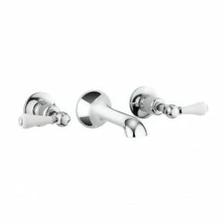 Crosswater Belgravia Lever 3 Hole Wall Mounted Basin Mixer