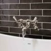 Crosswater Belgravia Lever Wall Mounted Bath Filler With Exposed Valves -TAP WAREHOUSE Shop crosswater belgravia lever wall bath filler