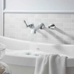 Crosswater Belgravia Lever Wall Mounted Bath Filler With Concealed Valves