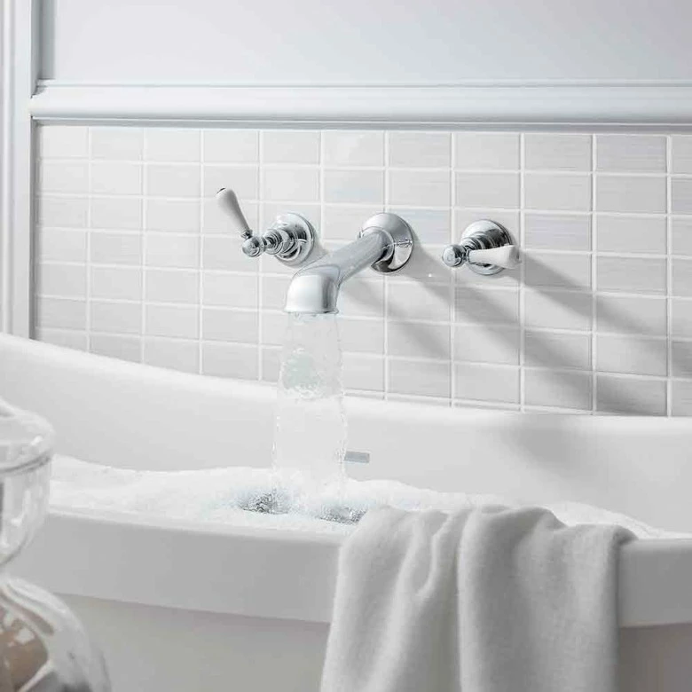 Crosswater Belgravia Lever Wall Mounted Bath Filler With Concealed Valves 3 Crosswater Belgravia Lever Wall Mounted Bath Filler With Concealed Valves