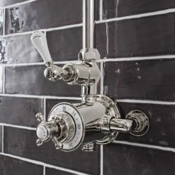 Crosswater Belgravia Exposed Thermostatic Shower Valve With Fixed Shower Head - 8 Inch Chrome Shower Head 19 Crosswater Belgravia Exposed Thermostatic Shower Valve With Fixed Shower Head - 8 Inch Chrome Shower Head -TAP WAREHOUSE Shop crosswater belgravia nickel exposed thermo valve