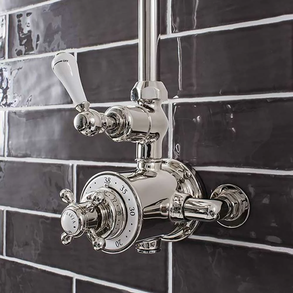 Crosswater Belgravia Exposed Thermostatic Shower Valve With Fixed Shower Head - 8 Inch Chrome Shower Head 10 Crosswater Belgravia Exposed Thermostatic Shower Valve With Fixed Shower Head - 8 Inch Chrome Shower Head - Image 8