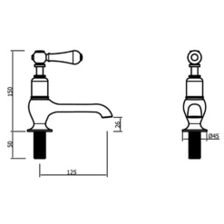 Crosswater Belgravia Lever Long Nose Basin Pillar Taps 7 Crosswater Belgravia Lever Long Nose Basin Pillar Taps -TAP WAREHOUSE Shop crosswater belgravia pillar taps bl140dnclv tech
