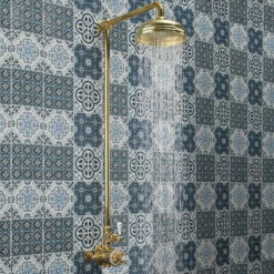 Crosswater Belgravia Exposed Thermostatic Shower Valve With Fixed Shower Head - 8 Inch Chrome Shower Head