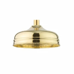 Crosswater Belgravia Exposed Thermostatic Shower Valve With Fixed Shower Head - 8 Inch Chrome Shower Head 17 Crosswater Belgravia Exposed Thermostatic Shower Valve With Fixed Shower Head - 8 Inch Chrome Shower Head -TAP WAREHOUSE Shop crosswater belgravia unlacquered brass shower head side5B15D