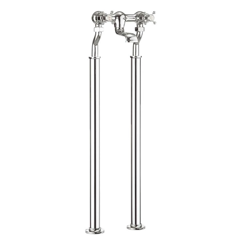 Crosswater Belgravia Crosshead Floor Standing Bath Filler - Unlacquered Brass 3 Crosswater Belgravia Crosshead Floor Standing Bath Filler - Unlacquered Brass