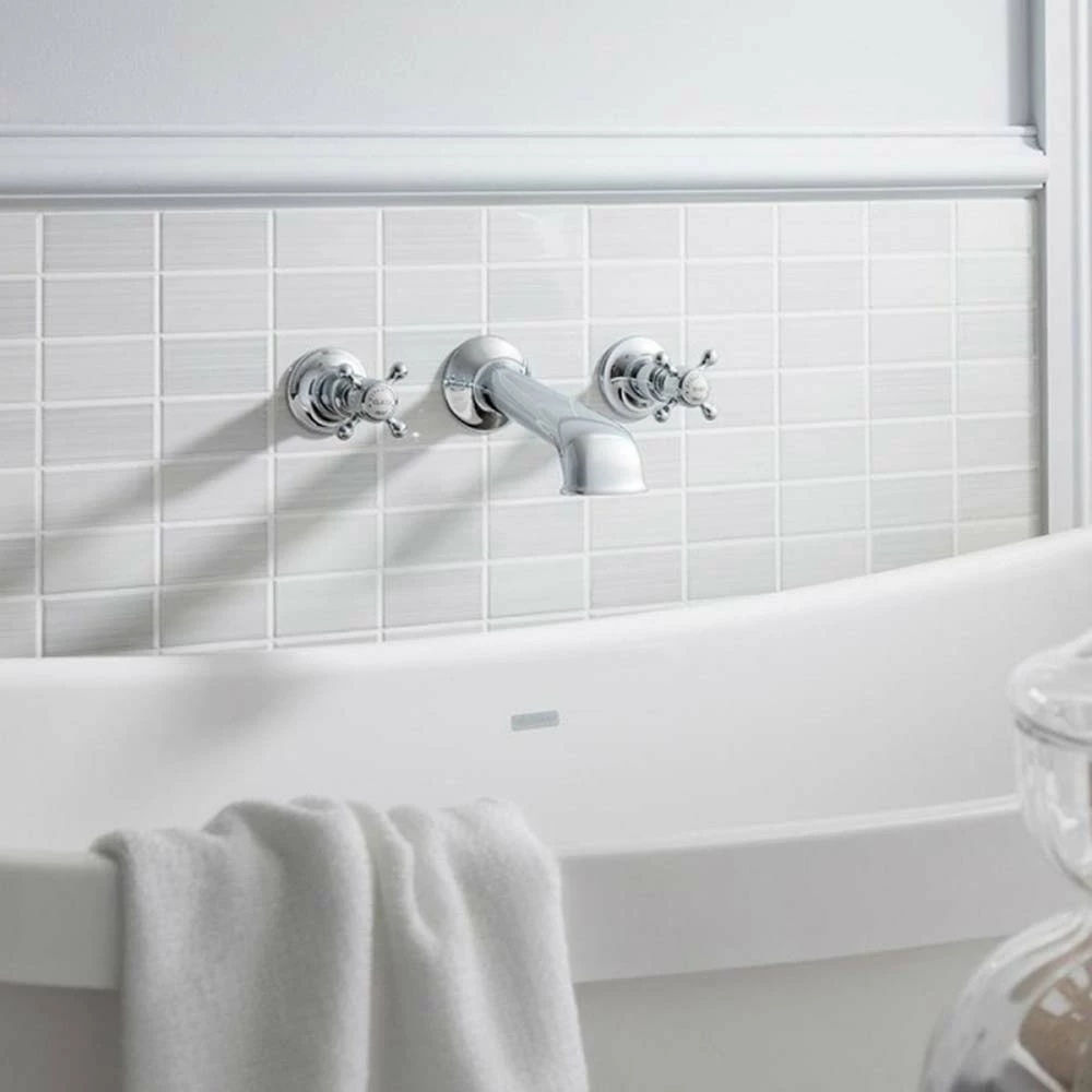 Crosswater Belgravia Crosshead Wall Mounted Bath Filler With Concealed Valves 4 Crosswater Belgravia Crosshead Wall Mounted Bath Filler With Concealed Valves - Image 2