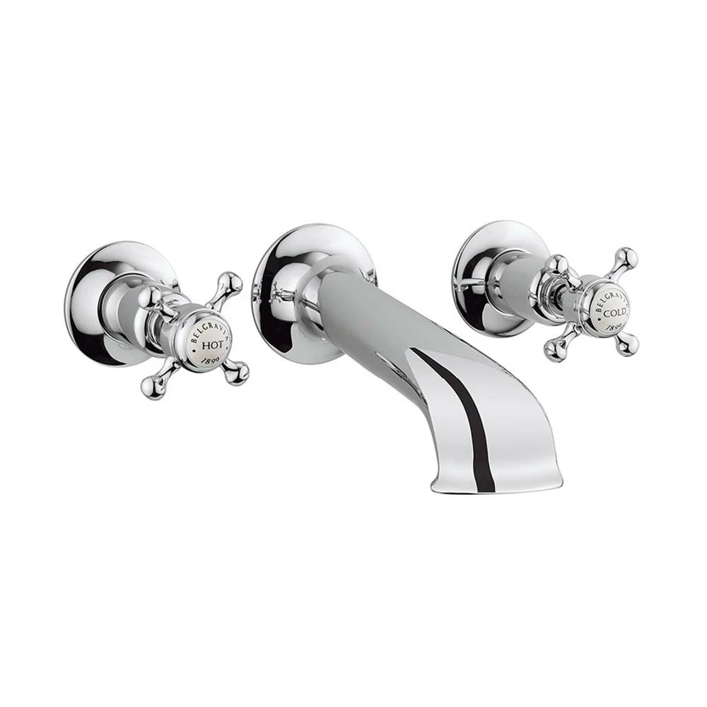 Crosswater Belgravia Crosshead Wall Mounted Bath Filler With Concealed Valves 3 Crosswater Belgravia Crosshead Wall Mounted Bath Filler With Concealed Valves