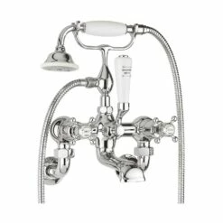 Crosswater Belgravia Crosshead Wall Mounted Bath Shower Mixer With Handset Kit