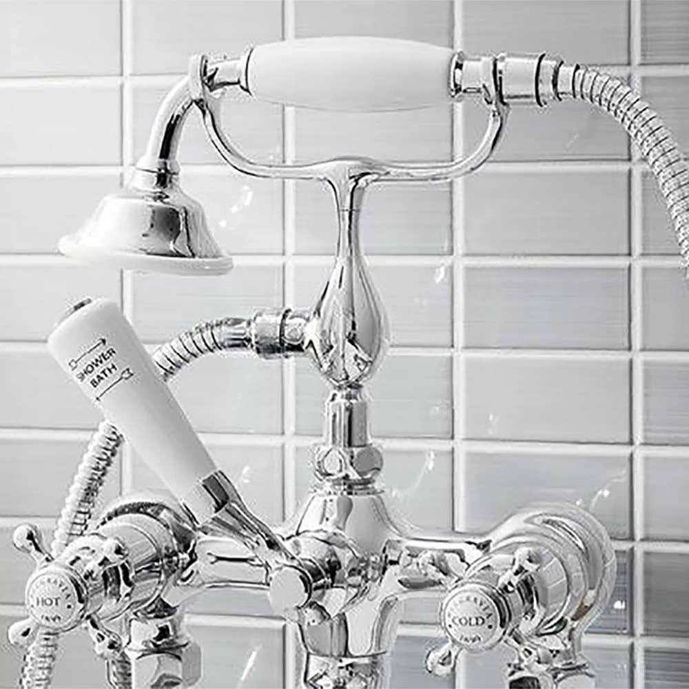 Crosswater Belgravia Crosshead Wall Mounted Bath Shower Mixer With Handset Kit 5 Crosswater Belgravia Crosshead Wall Mounted Bath Shower Mixer With Handset Kit - Image 3